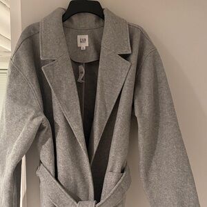 GAP Light Gray Belted Trench Coat